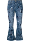 MICHAEL MICHAEL KORS FLORAL PRINTED FLARED JEANS