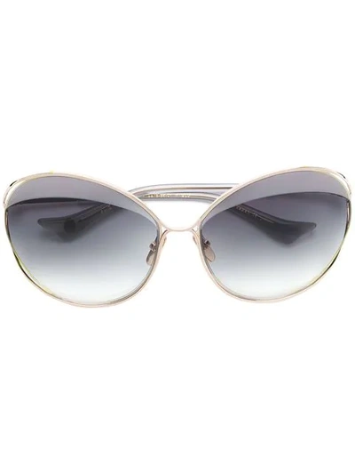 Dita Eyewear Oversized Frame Sunglasses In Metallic