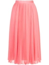 H BEAUTY & YOUTH H BEAUTY&YOUTH PLEATED MIDI SKIRT - PINK