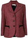 CHLOÉ PLAID SINGLE-BREASTED BLAZER