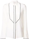 DOROTHEE SCHUMACHER DOROTHEE SCHUMACHER BUTTON BIB SHIRT - WHITE