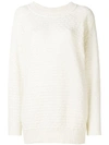 SEE BY CHLOÉ CHUNKY-KNIT LONGLINE SWEATER