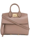 FERRAGAMO STUDIO LEATHER TOTE BAG