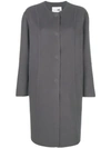 MANZONI 24 MANZONI 24 SINGLE-BREASTED FITTED COAT - GREY