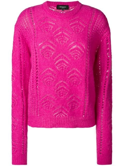 Rochas Mohair And Wool-blend Sweater In Pink