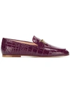 TOD'S CROC-EFFECT LOAFERS