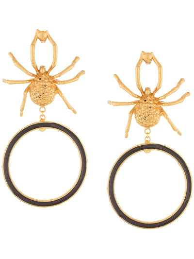 Lako Bukia X Natia Khutsishvili Natia X Lako Gold Plate Spider Earrings In Metallic