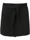 A.l.c Paperbag Waist Shorts In Black