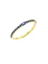 ILA WOMEN'S MANAVA BLUE SAPPHIRE & 14K YELLOW GOLD BAND RING,400092113915