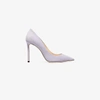 Jimmy Choo Romy 100 Suede Pumps In Pink/purple