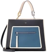 Fendi Runaway Leather Shoulder Bag In Blue