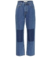 GOLDEN GOOSE WIDE-LEG PATCH JEANS,P00327695