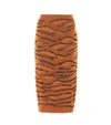 STELLA MCCARTNEY TIGER CAMOUFLAGE KNITTED SKIRT,P00329659