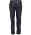 BALMAIN CROPPED LEATHER trousers,P00327982