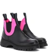 PRADA LEATHER ANKLE BOOTS,P00338922