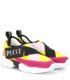 EMILIO PUCCI SUEDE-TRIMMED SNEAKERS,P00335069