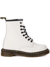 DR. MARTENS' 1460 SMOOTH WHITE LEATHER ANKLE BOOTS,10639994