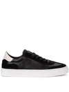 PHILIPPE MODEL BELLEVILLE BLACK AND SUEDE LEATHER SNEAKER,10639987