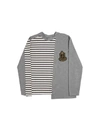 Jw Anderson Striped Color Blocked Long Sleeve Shirt In Grey