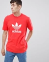 ADIDAS ORIGINALS TREFOIL T-SHIRT IN RED DH5777 - RED,DH5777