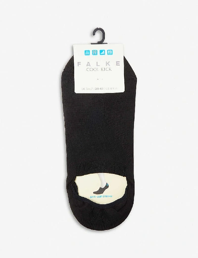 Falke Cool Kick Anti-slip Stretch-woven Ankle Socks In 3000 Black