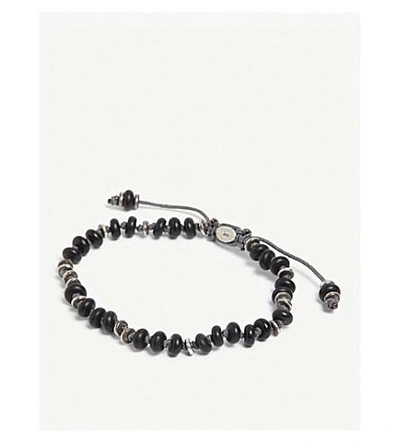 M Cohen Templar Sterling Silver And Onyx Bracelet In Frosted Onyx