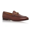 GUCCI LEATHER JORDAAN LOAFERS,14863095