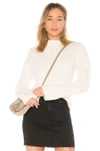 SEE BY CHLOÉ SEE BY CHLOE FLAP SWEATER IN WHITE.,SEEB-WK21
