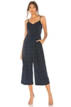 JOA J.O.A. LACE UP BACK JUMPSUIT IN NAVY.,JOA-WC4