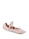 VALENTINO GARAVANI Rockstud Patent Leather Ballet Flats,0400098350461