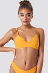 NA-KD Cup Shape Bikini Top Yellow