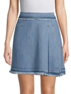 EI8HT DREAMS Pleated Denim Mini Skirt,0400098907629