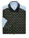 VALENTINO Leaf Print Dress Shirt,0400098768231