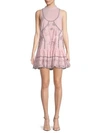 KAS NEW YORK Tanya Floral Mini Cotton Dress,0400098731157