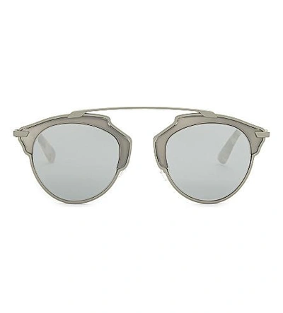 Dior So Real Round Sunglasses In Silver