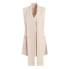 WTR  DERAIN CREAM WOOL & CASHMERE SCARF DETAILED GILET