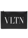 VALENTINO GARAVANI LOGO PRINT CLUTCH,10641156