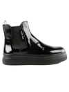 PRADA SPAZZOLATO ANKLE BOOTS,10640948