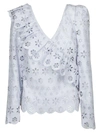 SELF-PORTRAIT FLORAL BRODERIE FRILL BLOUSE,10641294