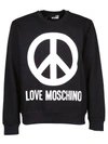 LOVE MOSCHINO LOGO PATCH SWEATSHIRT,10641069