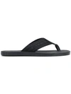 GIORGIO ARMANI EMBROIDERED STRAP FLIP FLOPS