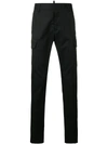 DSQUARED2 DSQUARED2 SLIM-FIT TAILORED TROUSERS - BLACK