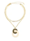 ETTIKA 18K Goldplated Double Chain Pendant Necklace