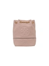 Tory Burch Mini Fleming Leather Bucket Bag In Pink