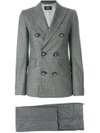 DSQUARED2 DSQUARED2 CHECKED TROUSER SUIT - GREY