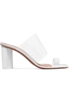 NEOUS CHOST LEATHER AND PERSPEX SANDALS