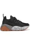 STELLA MCCARTNEY ECLYPSE LOGO-WOVEN FAUX LEATHER, SUEDE AND NEOPRENE trainers