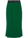 Dolce & Gabbana Pencil Midi Skirt In Green
