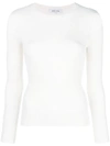 PHILO-SOFIE PHILO-SOFIE RIBBED FITTED TOP - WHITE
