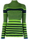 VICTORIA VICTORIA BECKHAM RIBBED STRIPED POLO NECK